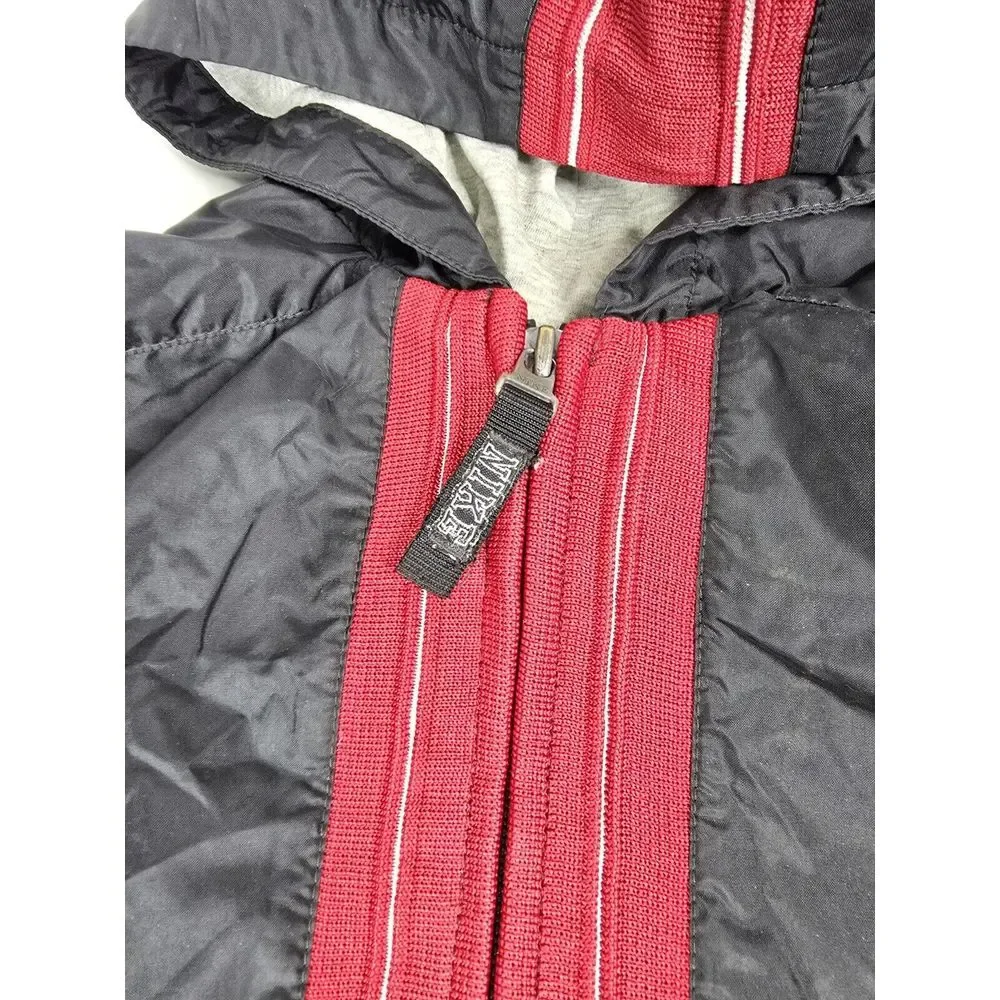 Nike XL (18-20)Kids Windbreaker Hooded‎ Vintage Jacket Black Red